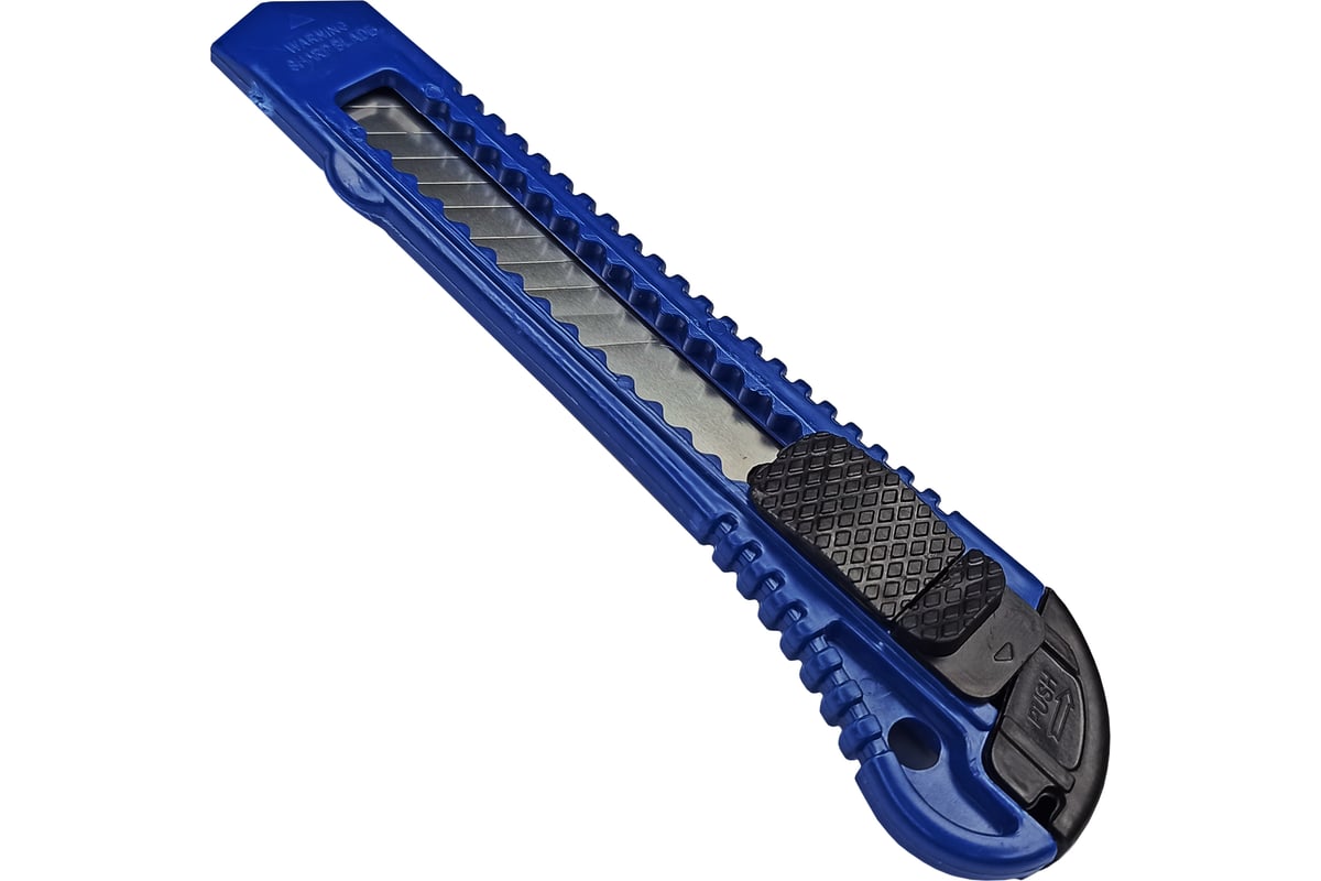 НОЖ строительный 18 мм сегментированное лезвие пластиковая ручка фиксатор защелка VERTEXTOOLS