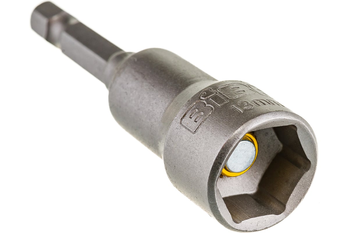 БИТА с торцевой головкой 6-гранной 13 мм 65 мм магнитная 1/4" BIBER