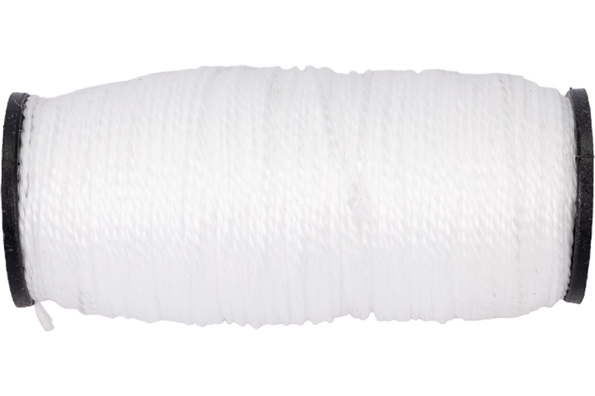 НИТЬ крученая 1,5 мм полипропилен катушка 100 м РЕМОКОЛОР цв. белый