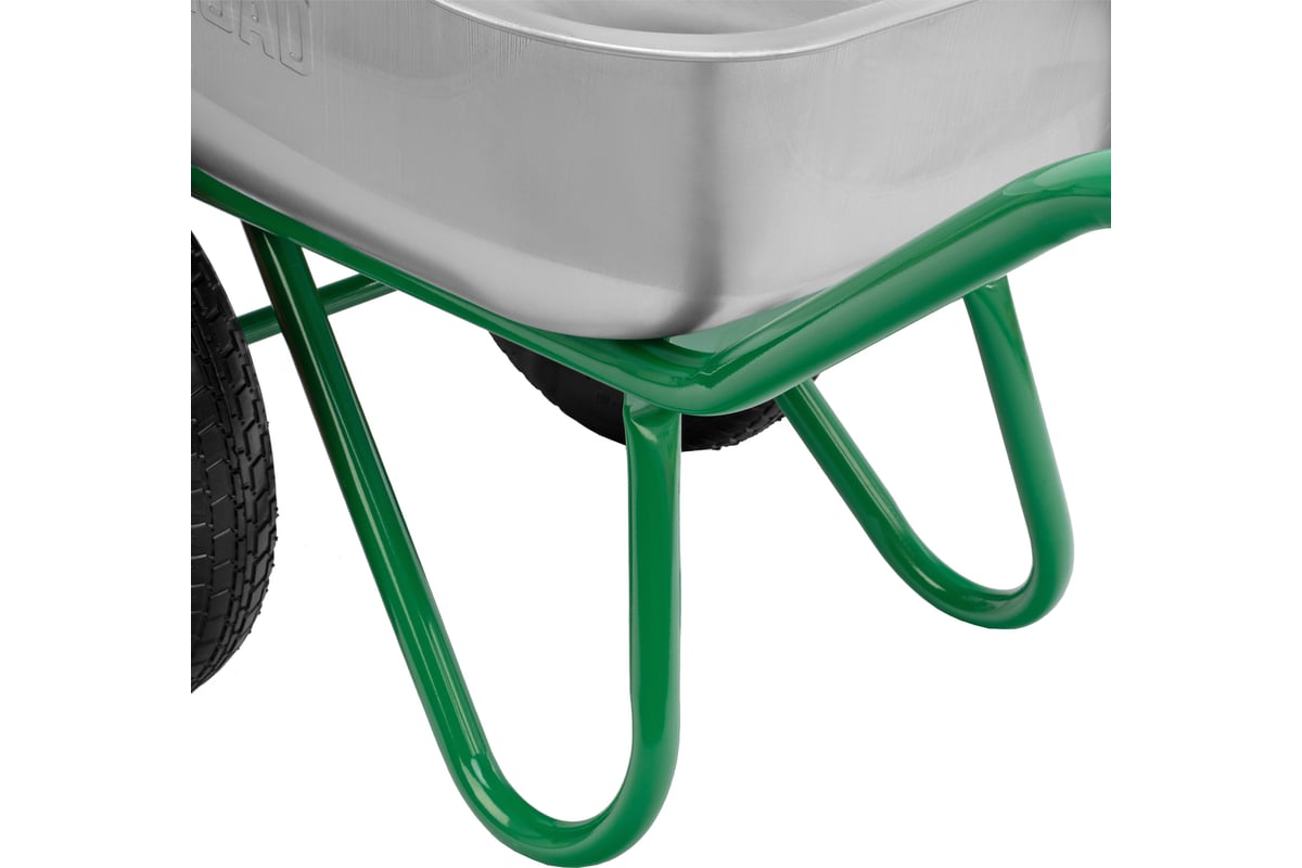 ТАЧКА строительная 100 л 320 кг двухколесная усиленная оцинкованная PALISAD