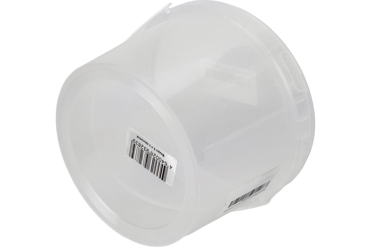 ВЕДРО хозяйственное 2 л с крышкой пластик цв. прозрачный