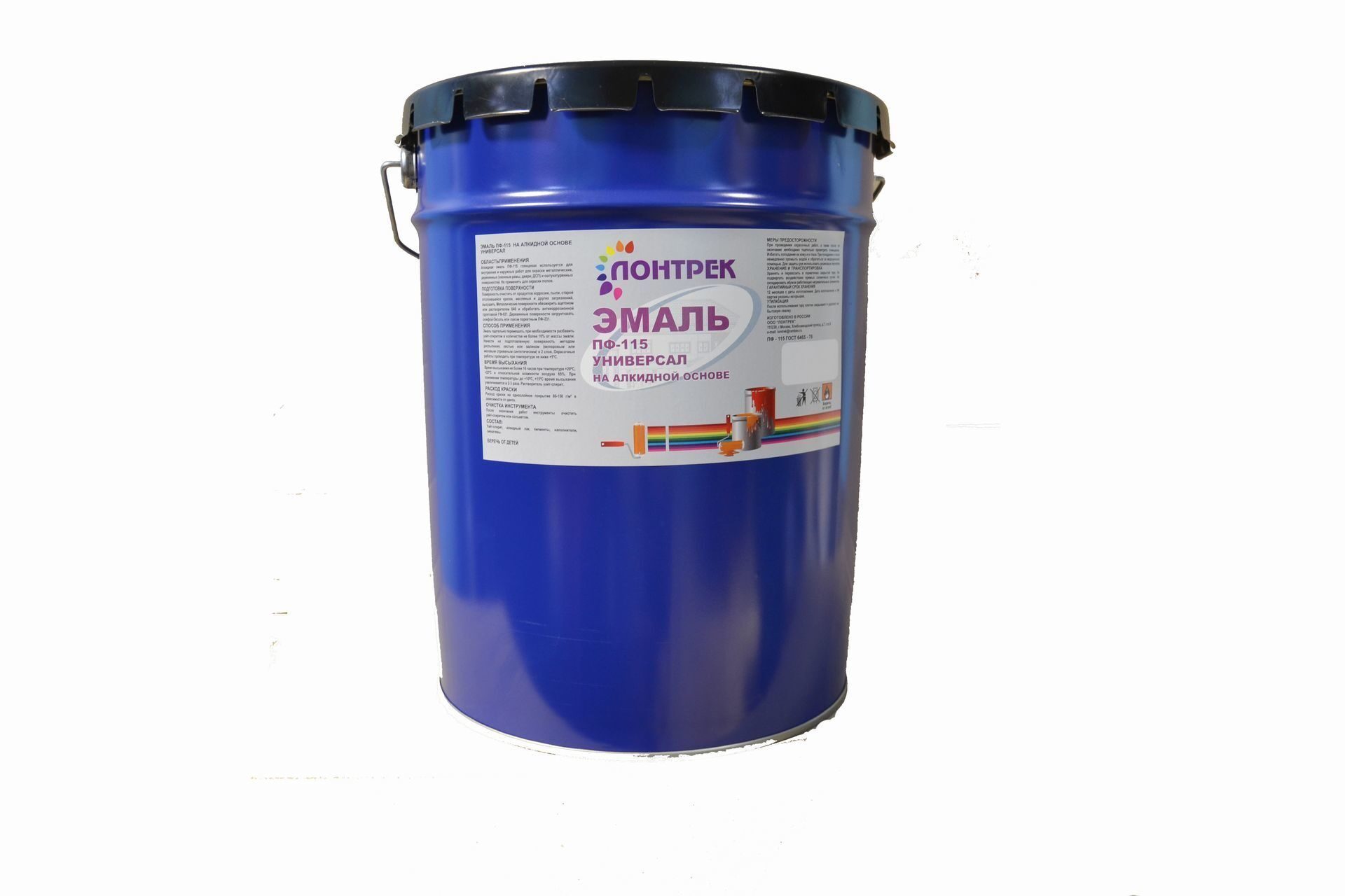 ЭМАЛЬ ПФ-115 алкидная 25 кг цв. синий