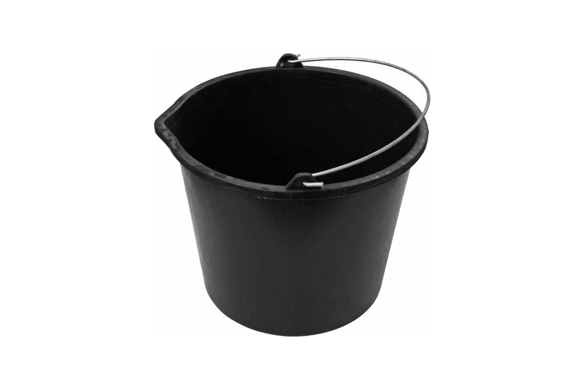 ВЕДРО строительное 20 л эконом пластик цв. черный