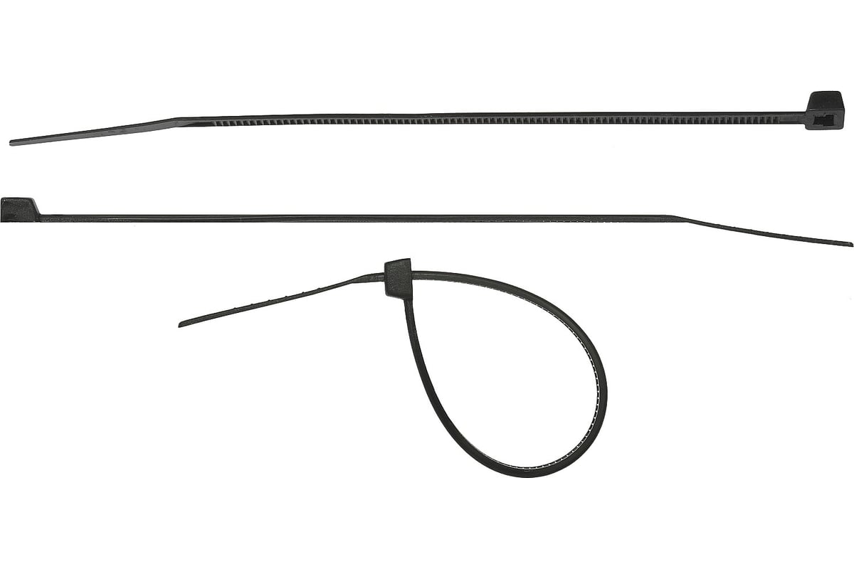 СТЯЖКА нейлоновая КСС 100х2,5 мм 100 шт цв. черный