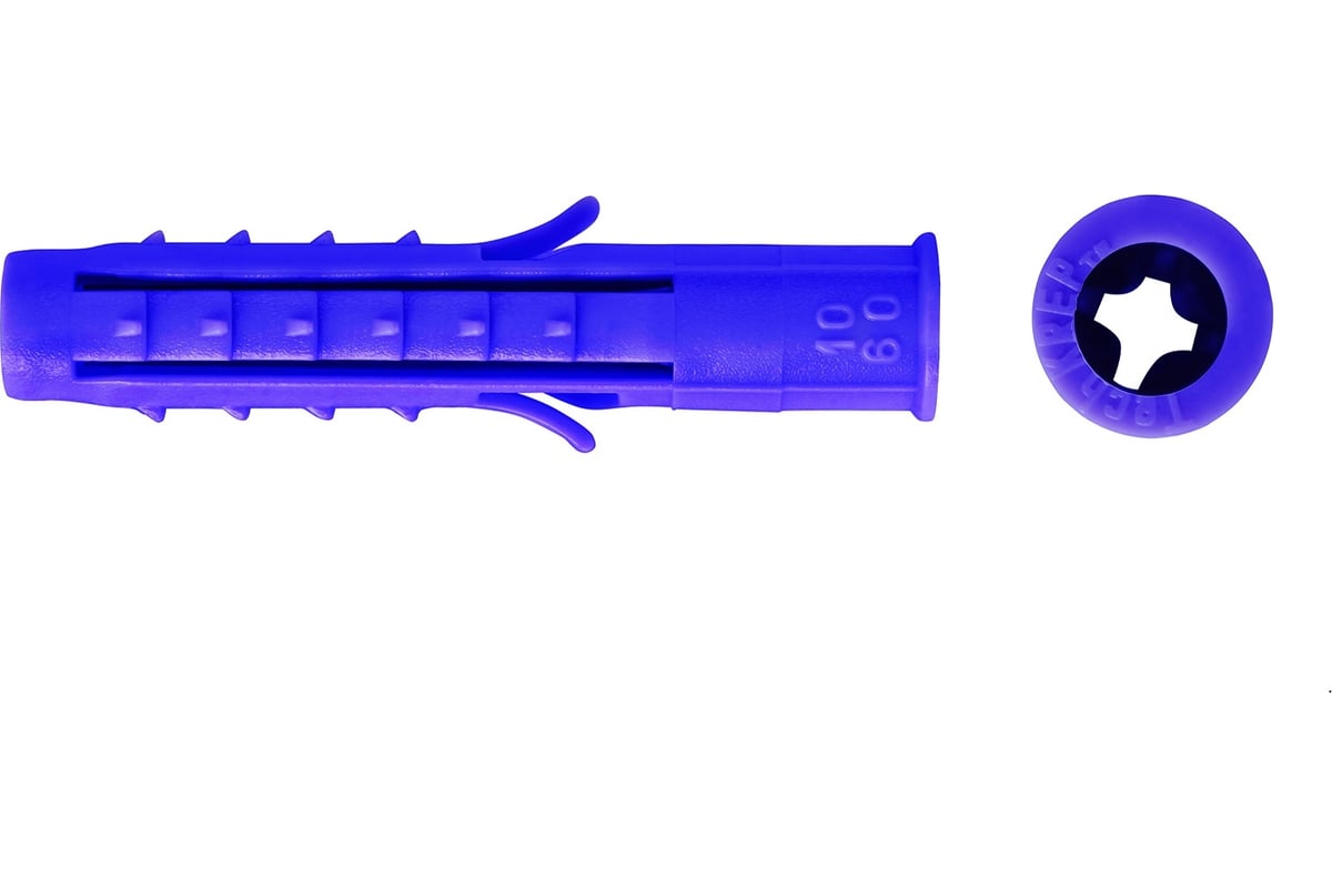 ДЮБЕЛЬ распорный D10 мм 50 мм полипропилен Чапай цв. синий