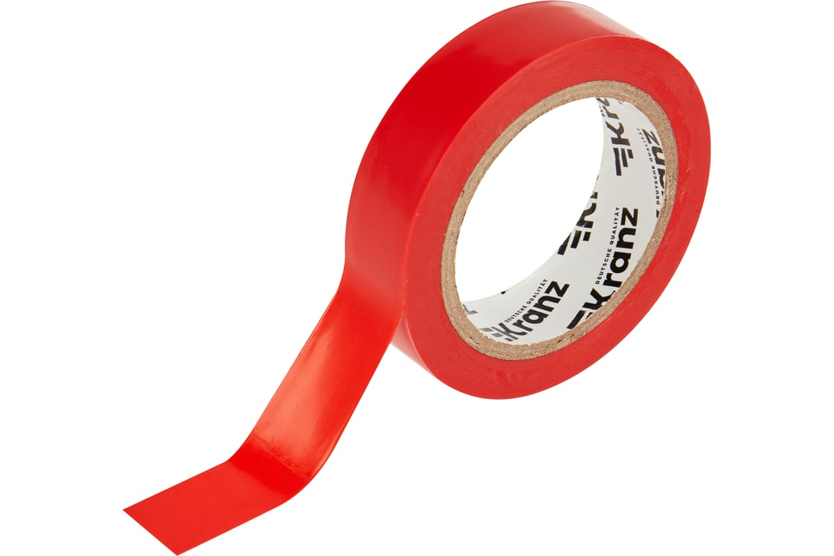 ИЗОЛЕНТА ПВХ 15 мм 10 м KRANZ цв. красный