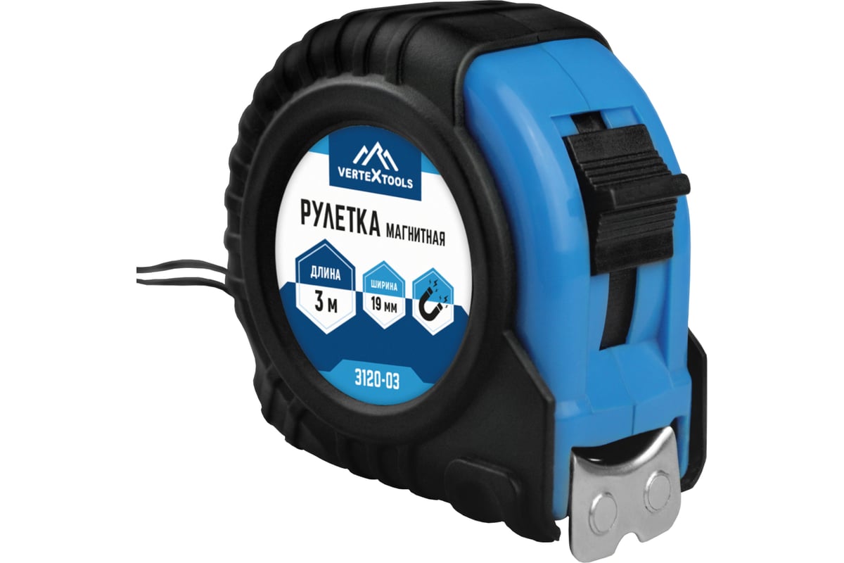 РУЛЕТКА измерительная 3 м 19 мм VERTEXTOOLS