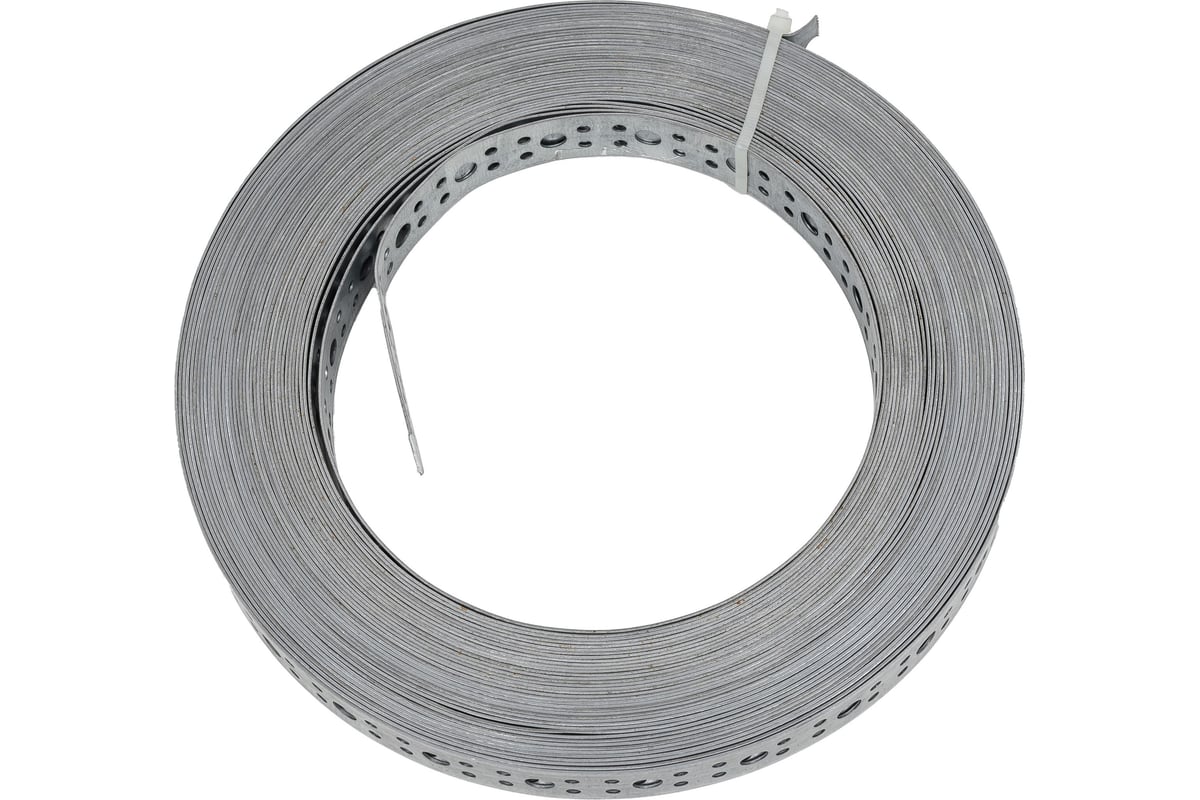 ЛЕНТА монтажная 25х1,0 мм 25 м перфорированная прямая оцинкованная