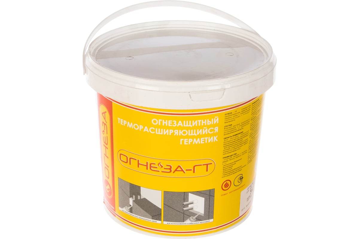 ГЕРМЕТИК акриловый огнезащитный терморасширяющийся 3 кг цв. серый