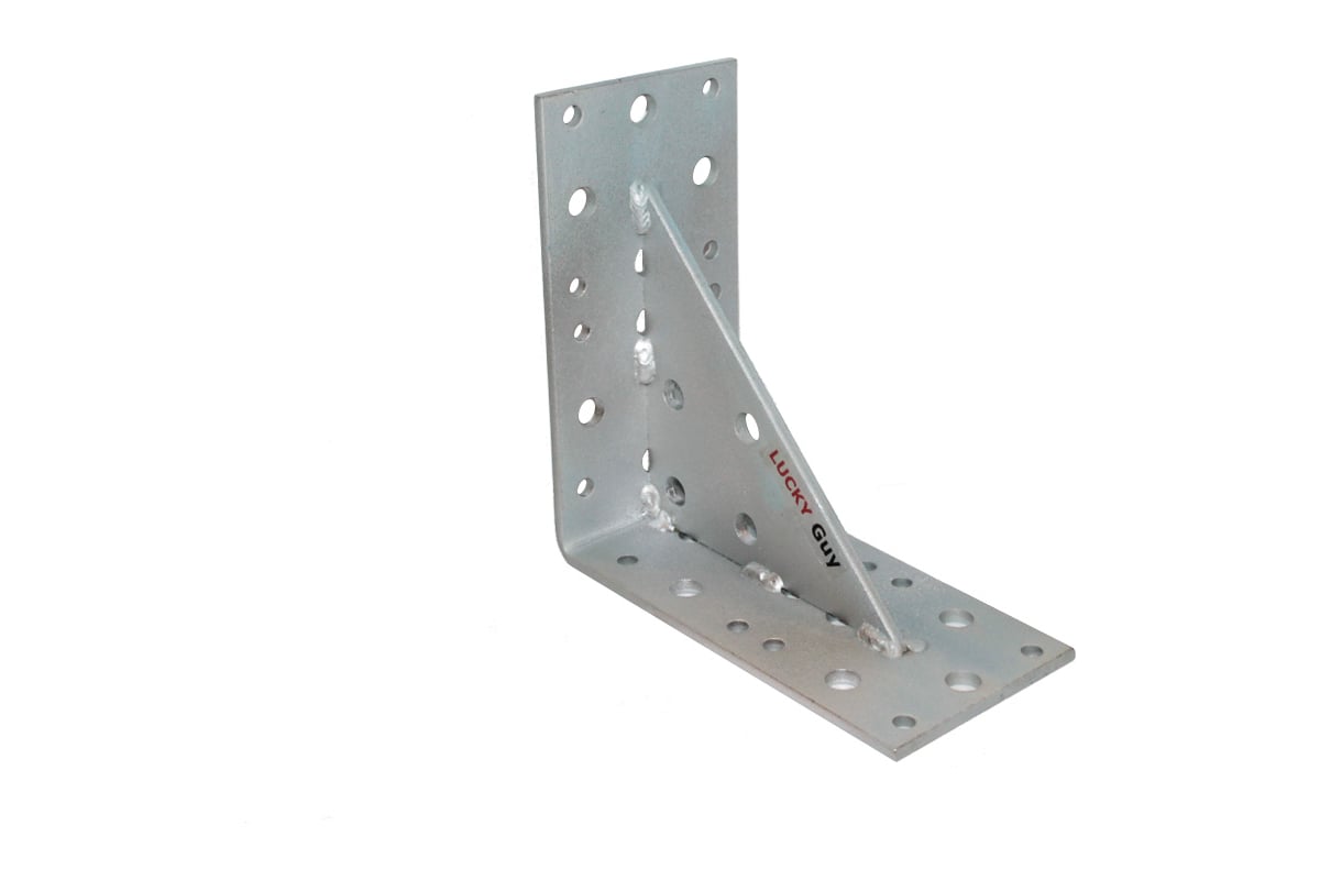 УГОЛОК крепежный 200х200х100 мм усиленный горячеоценкованный