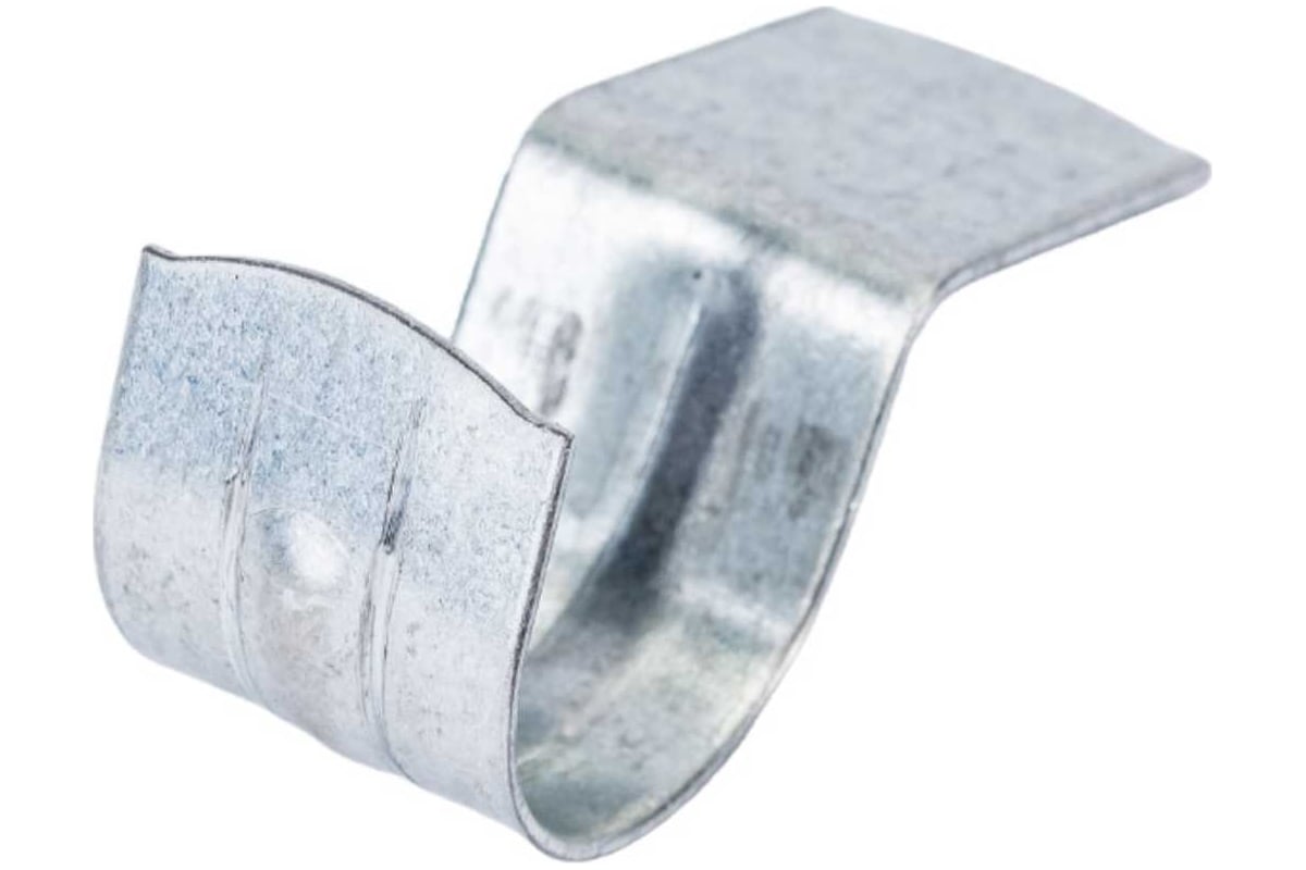 СКОБА крепежная 19-20 мм ширина 10 мм однолапковая без отверстий оцинкованная
