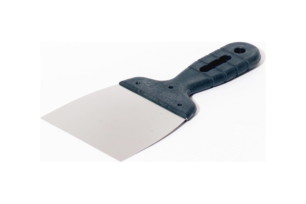 ШПАТЕЛЬ лопатка 100 мм пластиковая рукоятка нерж. сталь ИНТЕК