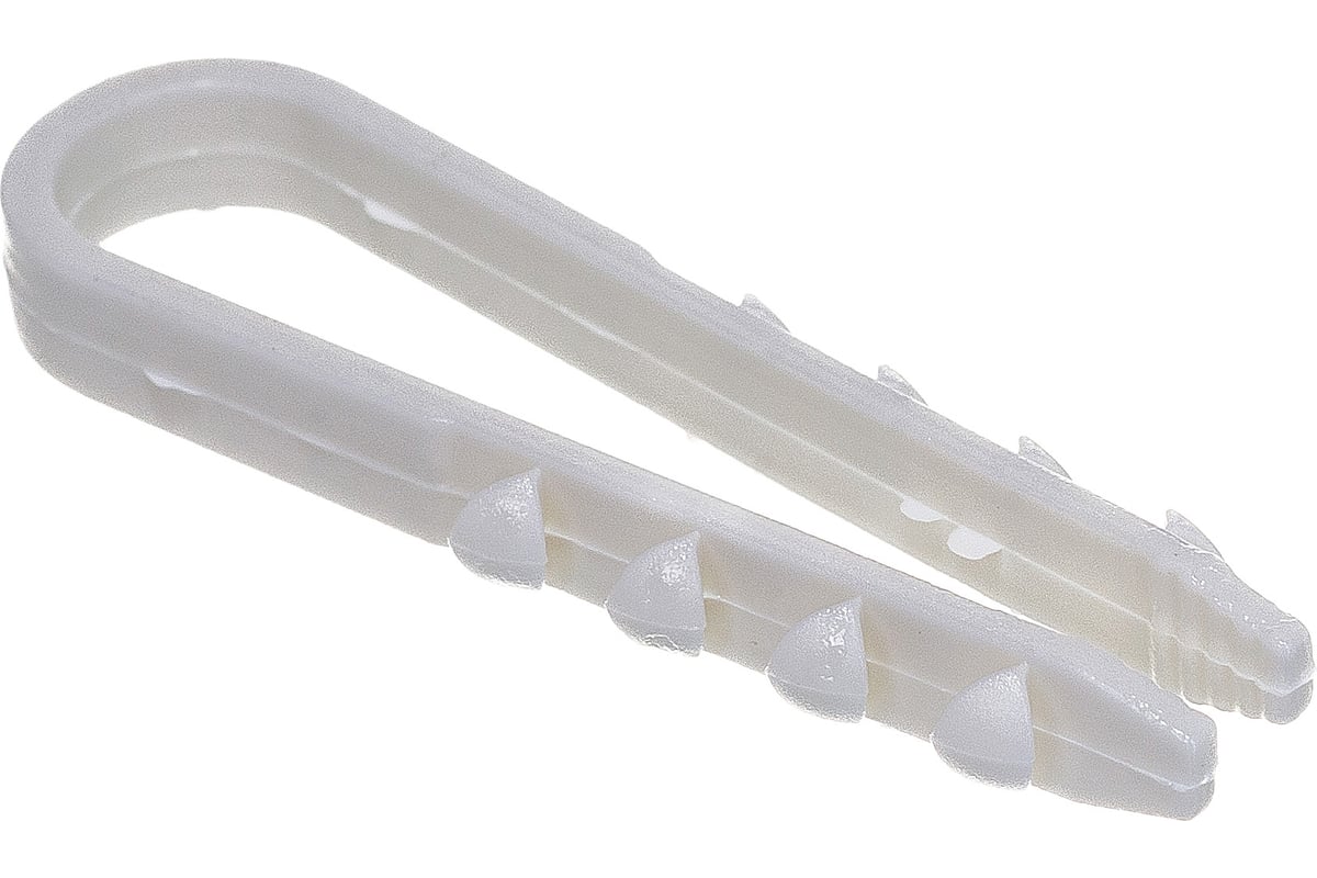 ДЮБЕЛЬ-ХОМУТ 11х18 мм нейлон 100 шт цв. белый