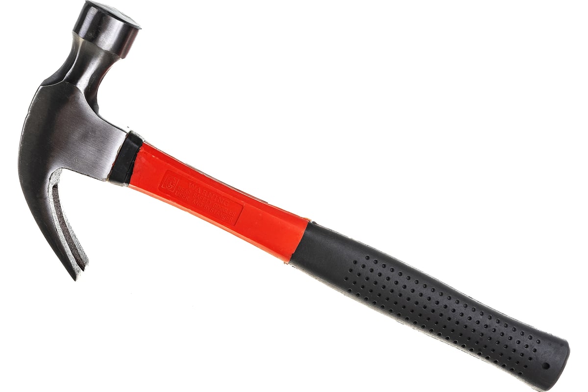 МОЛОТОК-ГВОЗДОДЕР столярный 600 г кованый фибергласовая рукоятка Профи BIBER