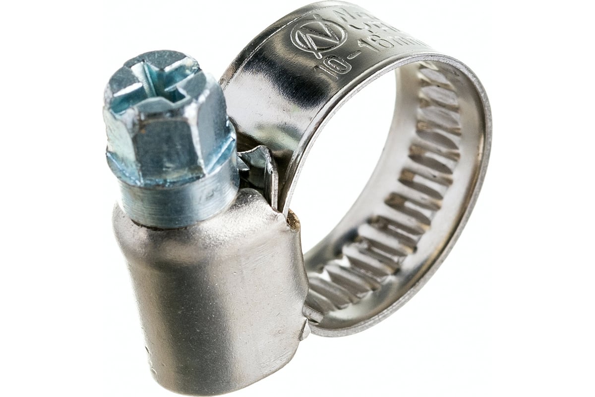 ХОМУТ винтовой 10-16 мм нержавеющая сталь W2/9