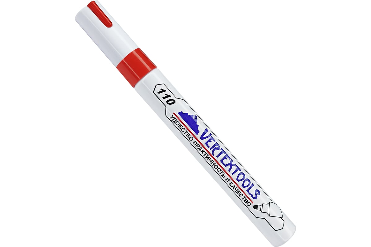 МАРКЕР лаковый 4 мм VERTEXTOOLS цв. красный
